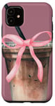 Coque pour iPhone 11 Amateur de café glacé rose esthétique Y2K Coquette