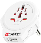 SKROSS - Travel Adapter - World to Europe + 1xUSB 2400 mA