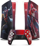 Sticker Ps5 Spider, Autocollant Playstation 5 Gaming, Console Et Manette, Edition Slim Digital, Skin Miles Moralles (1 Manette)