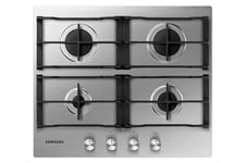 Samsung 4 Burner Gas Hob NA64D3010AS/U1 with Cast Iron Grates, Stainless Steel