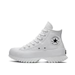 CONVERSE Homme Chuck Taylor All Star Lugged 2.0 Leather Sneaker, White Egret Black, 44 EU