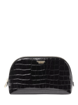 Aspinal of London Classic Faux Patent Croc Leather Makeup Case