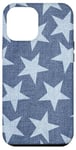 iPhone 12 Pro Max Blue Star On Navy Cute Y2K Star Pattern Case