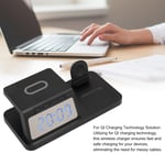 3 In 1 Wireless Charger With Led Clock Display 4 Levels Brightness 15W Wireless