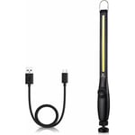 Lampe de travail led, lampe cob rechargeable 750 lumens avec indicateur de charge, base magnétique, rotation à 360°, adaptée à la réparation