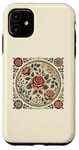 Coque pour iPhone 11 Rose florale botanique, style bohème minimaliste, roses d'amour