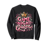 Game Night Queen Womens Boardgame Lover Board Game Player Sweatshirt