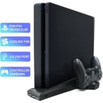 noir-Console Pour Ps4 Slim-ps4, Avec Ventilateur De Refroidissement, Double Chargeur, Livraison Rapide, Nouve