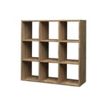 Bibliothèque Dmanzar, Meuble avec étagères, Bibliothèque de bureau, 100% Made in Italy, Chêne, 90x25h90 cm