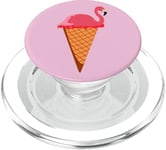 Glace Gaufrier Boule de glace Flamant rose PopSockets PopGrip pour MagSafe