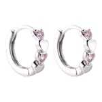 Cubic Zirkonia Sleeper Small Hoop korvakorut naisille teinitytöille Sterling hopea rusto pieni