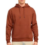 JACK & JONES Mens Jjebradley Noos Hooded Sweatshirt, Brown, S UK