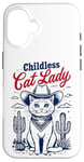 Coque pour iPhone 16 Chat Cowboy sans enfant Cat Lady For Kamala Election Voting