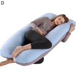 Pregnancy Pillow Full Body Maternity Pregnant Women U Shape D Blue-gary