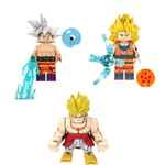 Rakennussetti Dragon Ball Son Goku -hahmo HeroBricks, 3kpl, 8cm