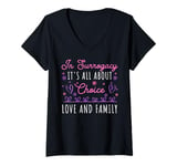 Womens Its All About Choice - Love & Family - Surrogate Mother V-Neck T-Shirt