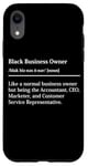 iPhone XR Black Business Owner Funny Definition Entrepreneur Case