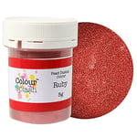 COLOUR SPLASH Pearl Food Colouring Dusts, Lustre Dust For A Pearlescent Finish to Cake Surfaces Or Decorations, Create A Rainbow Cake Kit With An Assortment of Glistening Colours - Pearl - Ruby 5g