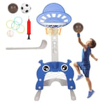 Vingo - Panier de Basketball pour Enfants 4 en 1 Poteau de basket-ball Réglable en hauteur avec but de football Golf Anneau de lancer