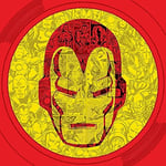 Marvel Comics Iron Man Helmet Collage Canvas Print, Polyester, Multi-Colour, 40 x 40 cm