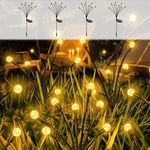 Moman Lampe Solaire Exterieur Firefly, 4PCS 8 LED Lucioles Lumiere Solaire Exterieur Jardin Décoratives(Bulle) Étanches pour Terrasse Pelouse Balcon, Lampe-Solar-Extérieur-Firefly-Light