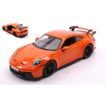 PORSCHE 911 GT3 2021 ORANGE 1:24 Burago Auto Stradali Modellino