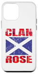 Coque pour iPhone 12 mini Clan Rose Tartan Nom de famille écossais Scotland Pride