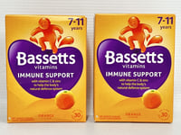 Bassetts Vitamins 7-11 Years Immune Support 30 Chews Orange Flavour | Pack Of 2