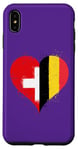 Coque pour iPhone XS Max Coeur pour Fier Suisse Belge Un Drapeau Belgique Suisse