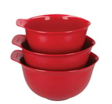 KitchenAid Set of 3 Mixing Bowls - Empire Red