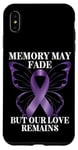 Coque pour iPhone XS Max La mémoire peut s'estomper mais notre amour reste la sensibilisation à la maladie d'Alzheimer