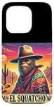 Coque pour iPhone 15 Pro El Squatcho Bigfoot Cowboy Sunset Funny Western Sasquatch