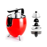 Presse agrumes double cônes avec filtre en acier PRESSPOD rouge Kitchencook