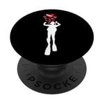 Accessoires de plongée sous-marine - Drapeau de plongée à bulles en forme de cœur PopSockets PopGrip Adhésif