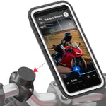 Shapeheart Innovation française, Support Telephone Moto magnétique Pro avec Pochette imperméable détachable, antivibrations. Porte téléphone pour Guidon de Moto, Scooter. Accessoire Moto Universel