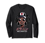 Melanated Black Queen Cool Japan Afro Urban Aesthetics Long Sleeve T-Shirt