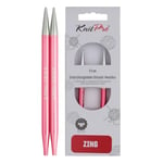 KnitPro Zing, Circular Interchangeable Knitting Pins, Special, 6.50mm, Pink