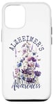 Coque pour iPhone 14 Porter Purple Alzheimer Sensibilisation Démence