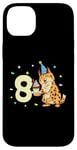 Coque pour iPhone 14 Plus Je suis 8 avec lynx - anniversaire enfant 8 ans