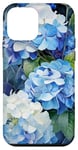 iPhone 12 mini White Blue Hydrangea Flowers Cute Case