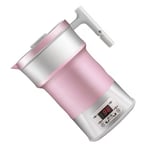 (Pink Size)110V‑220V Foldable Electric Kettle 800W Silicone Portable FL