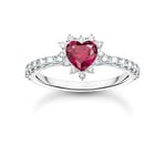 Thomas Sabo TR2484-013-10-56 Silver heart ring Romance size Jewellery