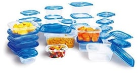 52 Clear Reusable Plastic Food Containers Storage Meal Prep Lunch Boxes & Lids