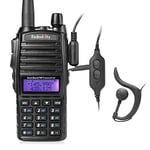 Talkie Walkie Double Bande GT-82, Radio Portable Longue Portée VHF UHF, Licence Requise Radio Bidirectionnelle avec 144-146/430-440NHz, Batterie Rechargeable 2000mAh, Double PTT, 128 canaux, VOX