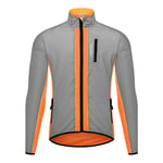 Veste De Cyclisme,Coupe-Vent Réfléchissante,Brillante Pour La Course Nocturne,Imperméable À L'eau Et À La Pluie,Pour Vtt Et Vélo,Très Visible