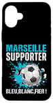 Coque pour iPhone 16 Plus Marseille Supporter Football Cadeau Fan Foot Marseillais