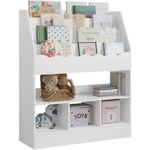 Bibliothèque Enfant en mdf Woltu 83x100x30cm, Rangement Jouet Enfant, Étagère Enfant, Bibliothèque Étagère Rangement, Blanc