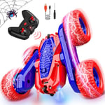 Dreamlandia 360° Flips Spider Toys Remote Control Cars Toys, Toys for 4-9 Year Old Boys Girls Rc Car for Boys 4-8 Year Old Boys Gifts Spidey and His Amazing Friends Toys Christmas Xmas Gifts for Kids