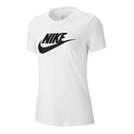 Nike W NSW Tee Essntl Icon Futura T- T-shirt Femme - Multicolore ( White - Black ) - L