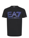 T-Shirt Tops T-shirts Short-sleeved Black EA7